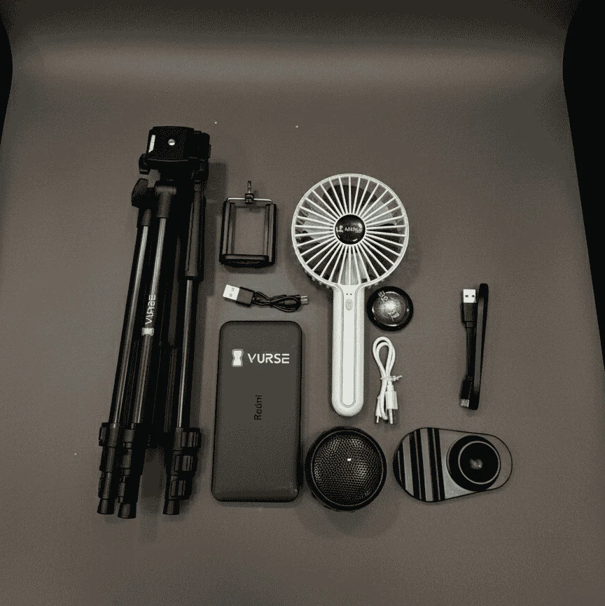 Vurse Portable Content Creator Kit - Tripod, Fan, Power Bank & Mini Speaker - Image 2
