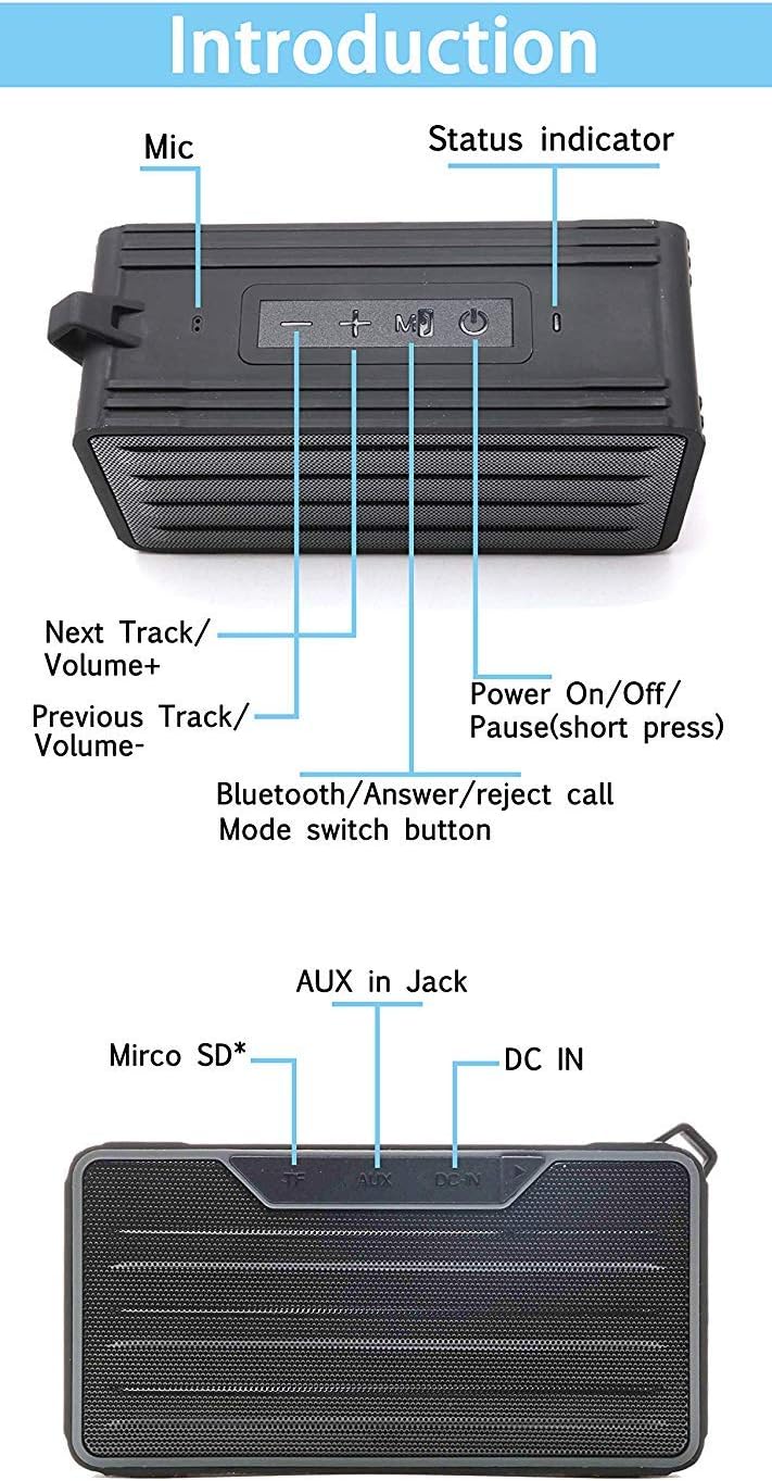 Zosam-W1 Portable Outdoor Speaker - IPX6 Waterproof Wireless Speaker - Image 3